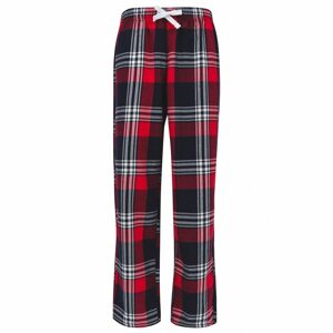 SF (Skinnifit) Gyerek flanel pizsamanadrág - Piros / sötétkék | 5-6 éves