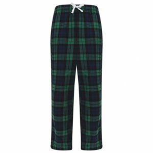 SF (Skinnifit) Gyerek flanel pizsamanadrág - Sötétkék / zöld | 5-6 éves