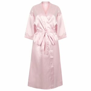 Towel City Női szatén köntös - Világos rózsaszín | XS/S