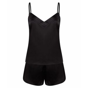 Towel City Női szatén pizsama szett - Fekete | XS/S