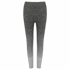 Tombo Női csíkos sport leggings - Sötétszürke / világosszürke | S/M