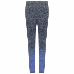 Tombo Női csíkos sport leggings - Sötétkék / kék | S/M