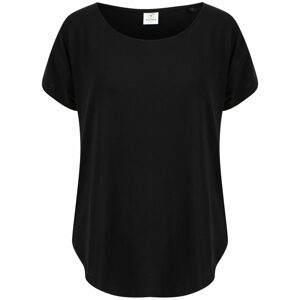 Tombo Női sport póló ejtett vállakkal - Fekete | XL