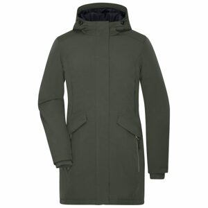 James & Nicholson Elegáns női téli parka kabát JN1175 - Olívzöld | XL