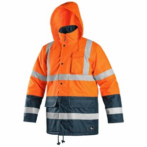 Canis Téli fényvisszaverő kabát OXFORD - Narancssárga / kék | XL