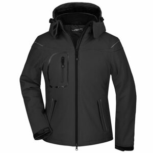James & Nicholson Női softshell kabát JN1001 - Fekete | XL