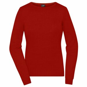 James & Nicholson Könnyű női kötött pulóver JN1313 - Piros | XS