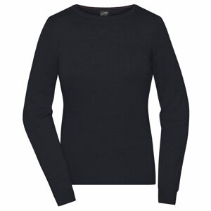 James & Nicholson Könnyű női kötött pulóver JN1313 - Fekete | XS