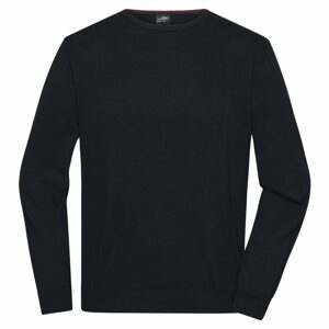 James & Nicholson Könnyű férfi kötött pulóver JN1314 - Fekete | XXL