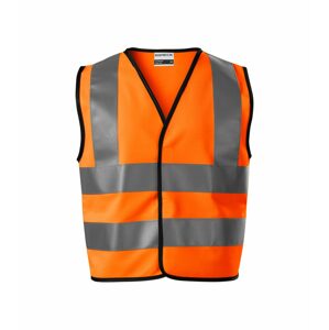 MALFINI Gyerek biztonsági mellény HV Bright - Fényvisszaverő narancssárga | 116-140 cm (6-8 éves)