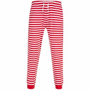 SF (Skinnifit) Férfi mintás pizsamanadrág - Piros / fehér | XS