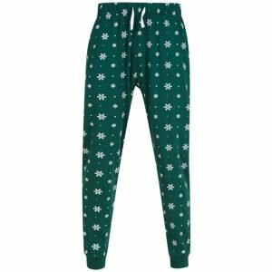 SF (Skinnifit) Férfi mintás pizsamanadrág - Sötétzöld / fehér | XL