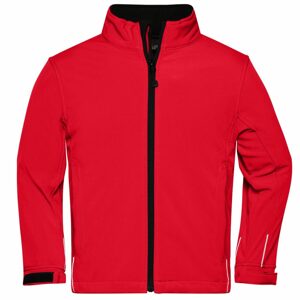 James & Nicholson Gyerek softshell kabát JN135k - Piros | M