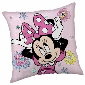 Jerry Fabrics Mintás gyerek párna - Minnie - Pink Bow | 40 x 40 cm