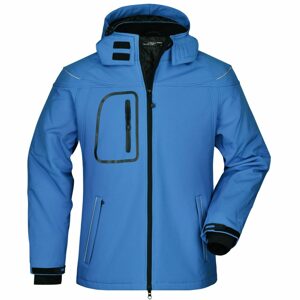 James & Nicholson Férfi téli softshell kabát JN1000 - Aqua | L