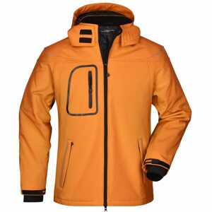 James & Nicholson Férfi téli softshell kabát JN1000 - Narancssárga | L