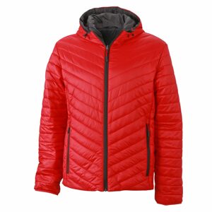James & Nicholson Férfi könnyű kétoldalas kabát JN1092 - Piros / sötétszürke | M