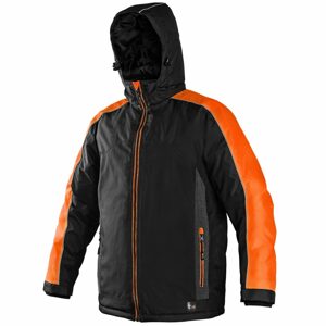 Canis Férfi téli kabát BRIGHTON - Fekete / narancssárga | XL