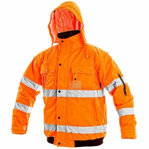 Canis Téli fényvisszaverő kabát levehető ujjakkal LEEDS - Narancssárga | XXXL