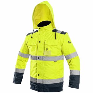 Canis Fényvisszaverő kabát 2 az 1-ben LUTON - Sárga / sötétkék | XL