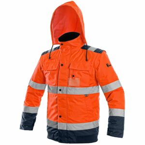 Canis Fényvisszaverő kabát 2 az 1-ben LUTON - Narancssárga / sötétkék | M