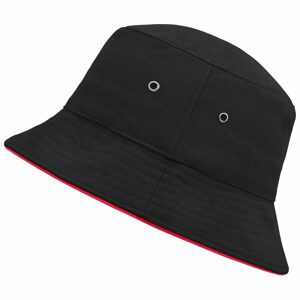 Myrtle Beach Pamut kalap MB012 - Fekete / piros | S/M