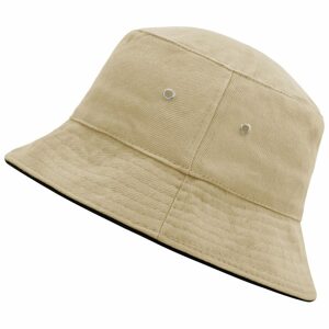 Myrtle Beach Pamut kalap MB012 - Khaki / fekete | S/M