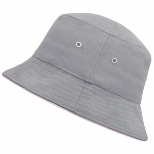 Myrtle Beach Pamut kalap MB012 - Szürke / világos rózsaszín | L/XL