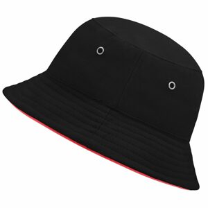 Myrtle Beach Gyerek kalap MB013 - Fekete / piros | 54 cm