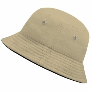 Myrtle Beach Gyerek kalap MB013 - Khaki / fekete | 54 cm