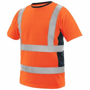 Canis (CXS) Fényvisszaverő póló EXETER - Narancssárga / sötétkék | S